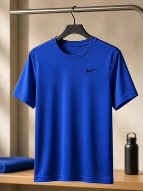 Nike Men’s Dri-FIT Athletic Crew T-Shirt - Blue Size large 🔥🔥🔥